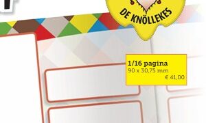 Advertentie carnavalskrant 1/16e pagina